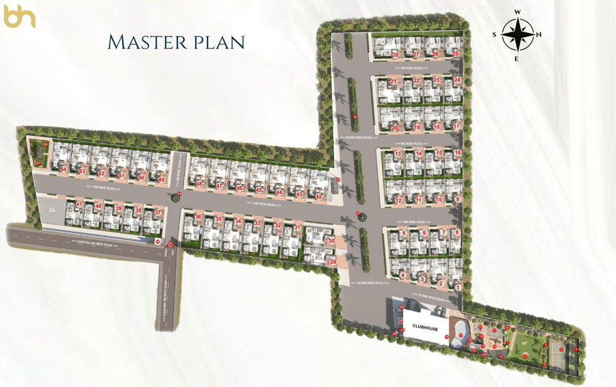 Aerial view of the project